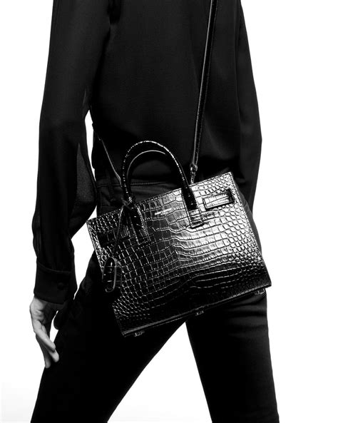 ysl sac de jour crocodile